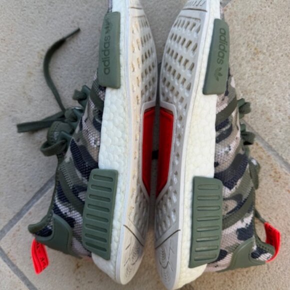 Adidas NMD R1 Boost Olive Duck Camo Athletic Running Shoes Men's Size 9 - Picture 8 of 10